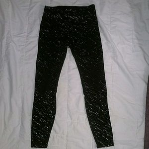 Black and grey reflective leggings